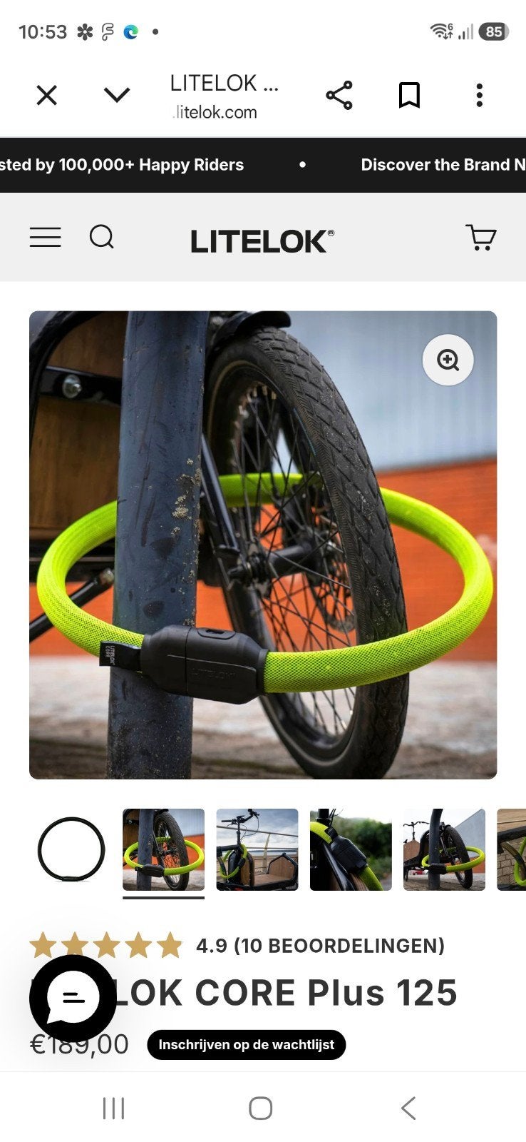 LITELOK SLOT - Zeer goed slot voor fiets, fatbike, bakfiets, Fietsen en Brommers, Fietsaccessoires | Fietssloten, Zo goed als nieuw
