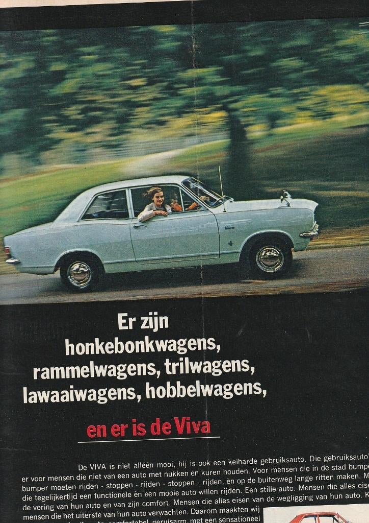 Retro reclame 1969 Vauxhall Viva auto is niet alleen mooi, Verzenden, Overige typen
