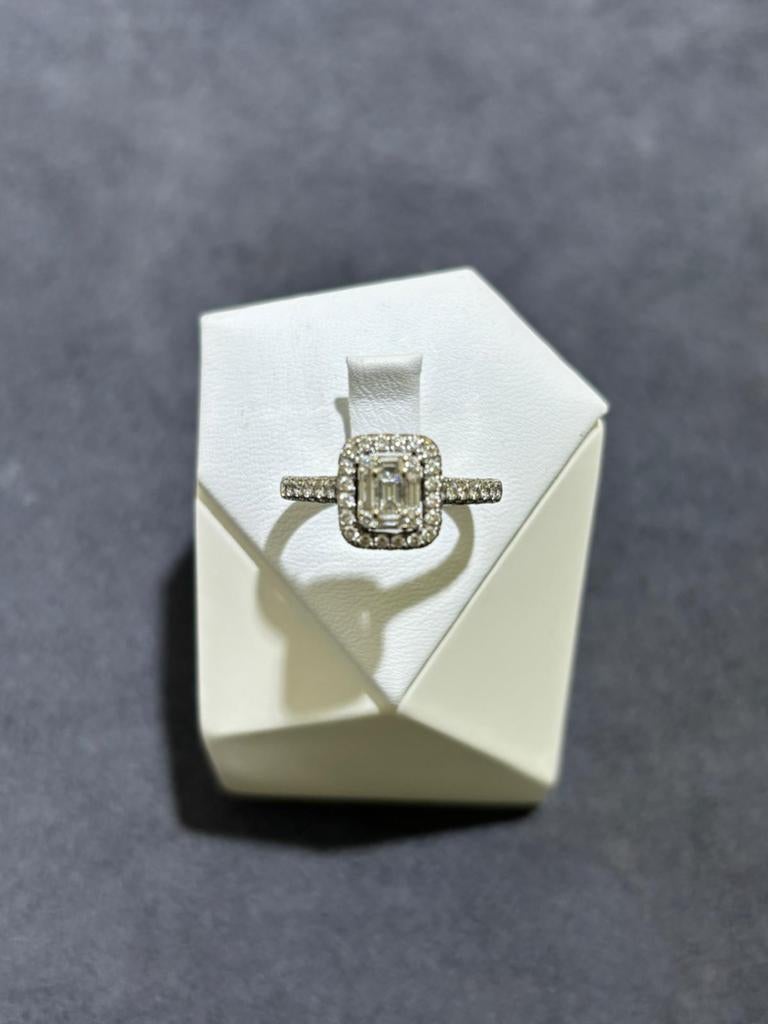 Diamond Bagutte Ring, Ophalen, 20 of groter, Wit, Nieuw