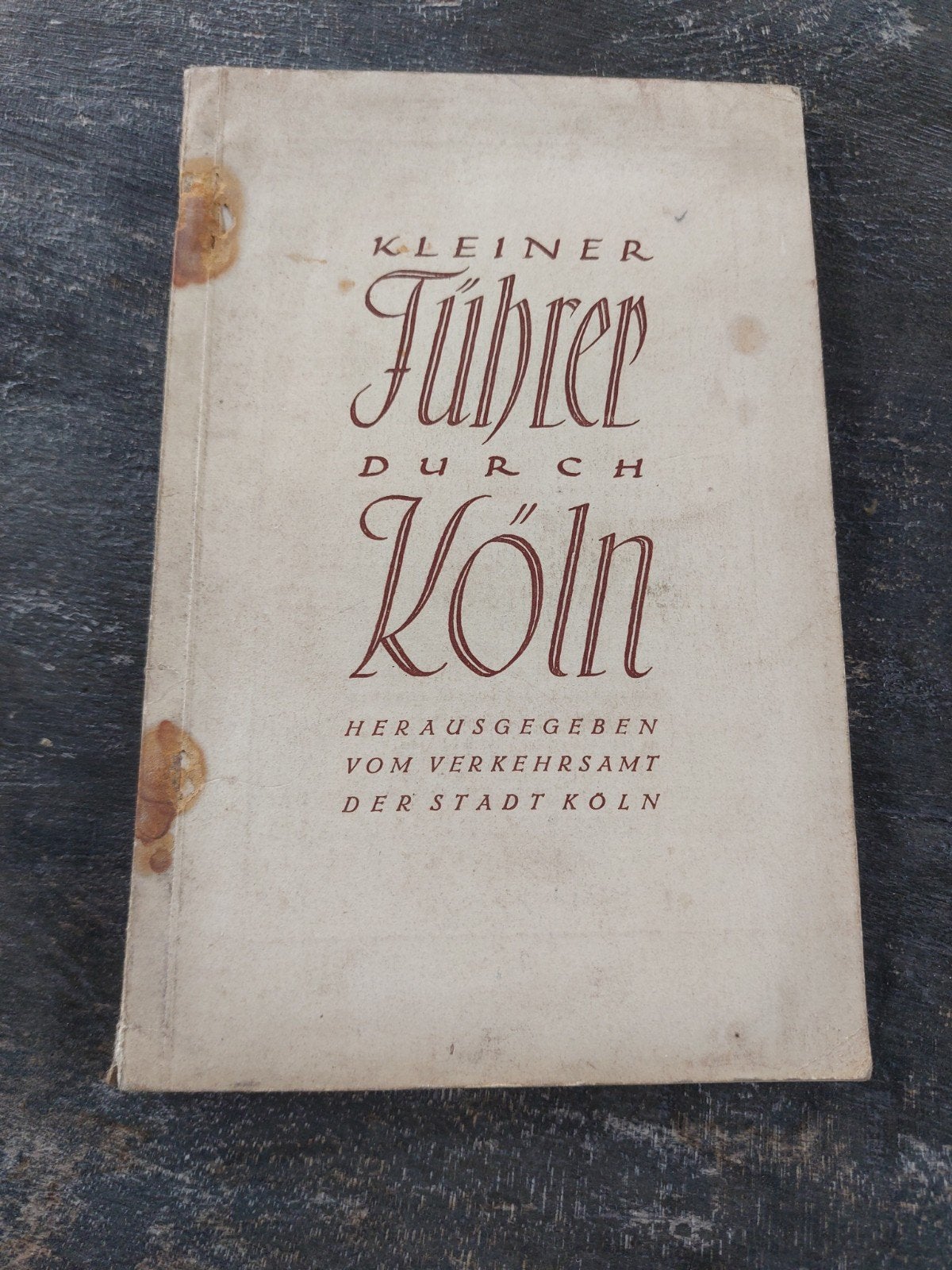 Oude folder Keulen met kaart en dierentuin informatie, Boeken, Reisgidsen, Ophalen of Verzenden