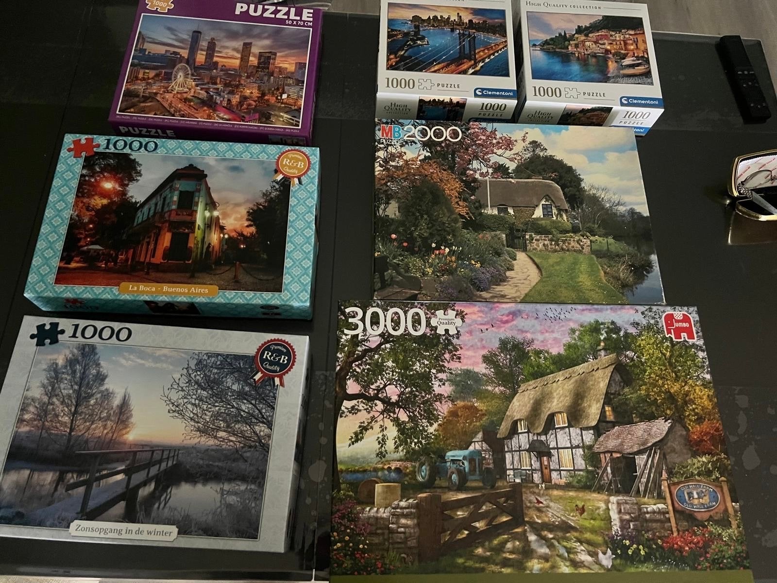 Diverse Legpuzzels: 1000, 2000 en 3000 stukjes - Zeer Netjes, Hobby en Vrije tijd, Denksport en Puzzels, Ophalen, Meer dan 1500 stukjes