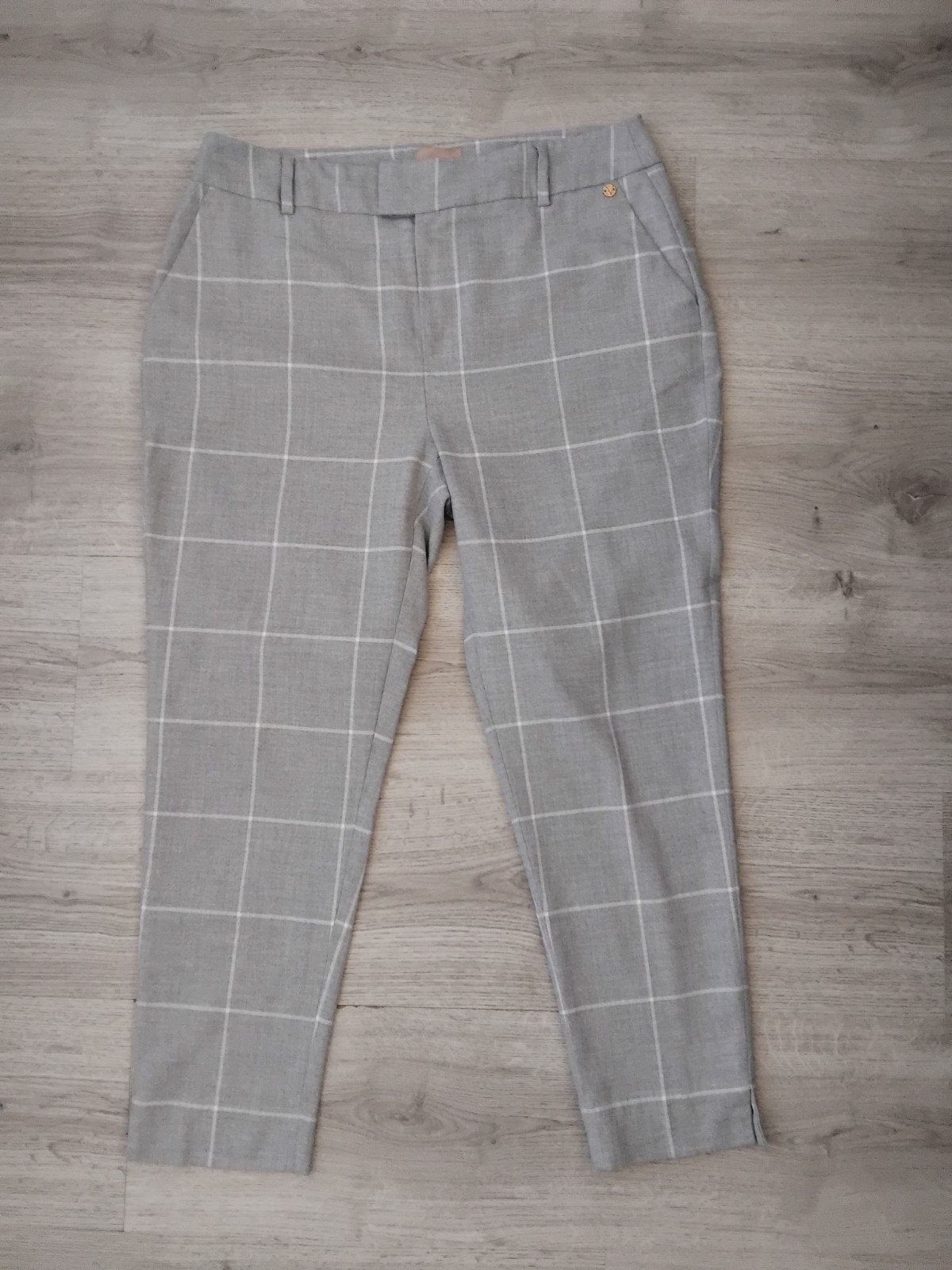 Josh V Perle geruite broek - Grijs/Wit maat XL, Kleding | Dames, JOSH V, Maat 42/44 (L), Ophalen of Verzenden, Zo goed als nieuw