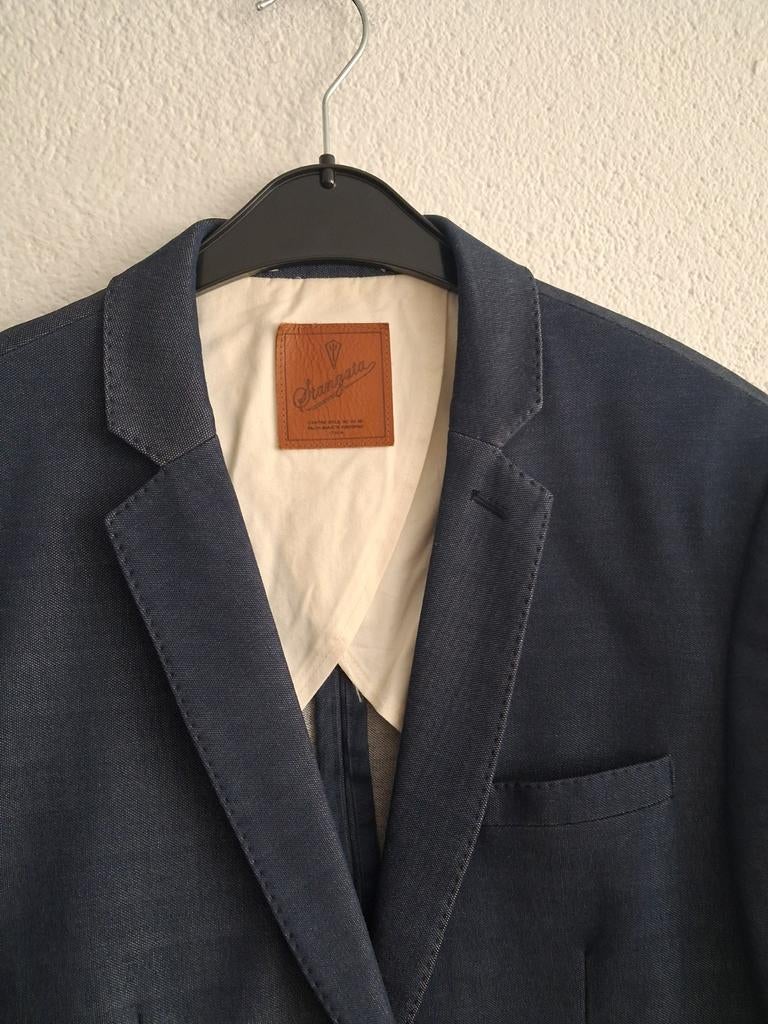 Siangata Blazer Indigo - Heren Colbert Maat M, Ophalen of Verzenden, Zo goed als nieuw, Siangata, Maat 48/50 (M)