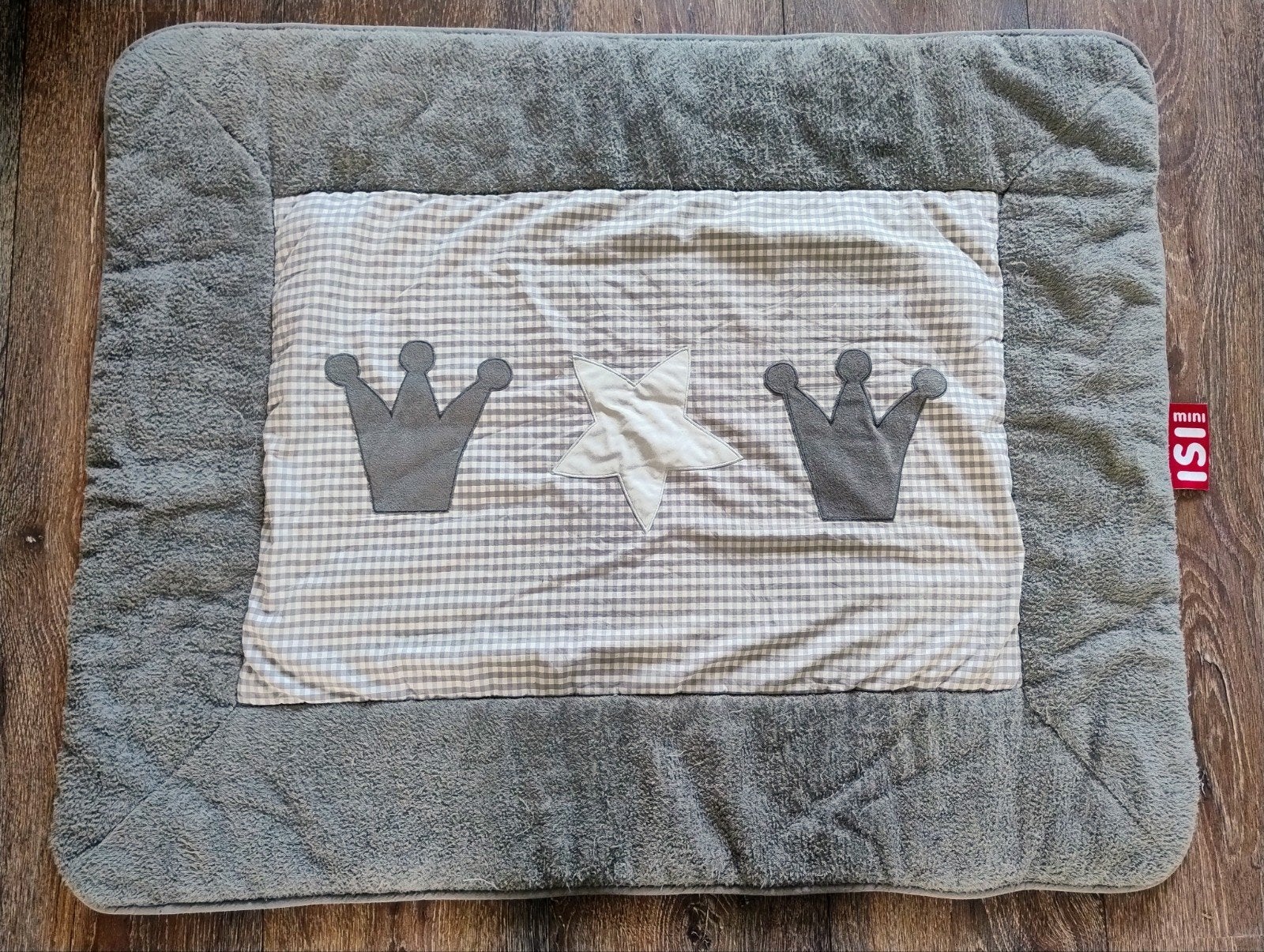 Mooi boxkleed met kronen en ster - ISI Mini, Ophalen of Verzenden, Gebruikt, Rechthoekig, Boxkleed