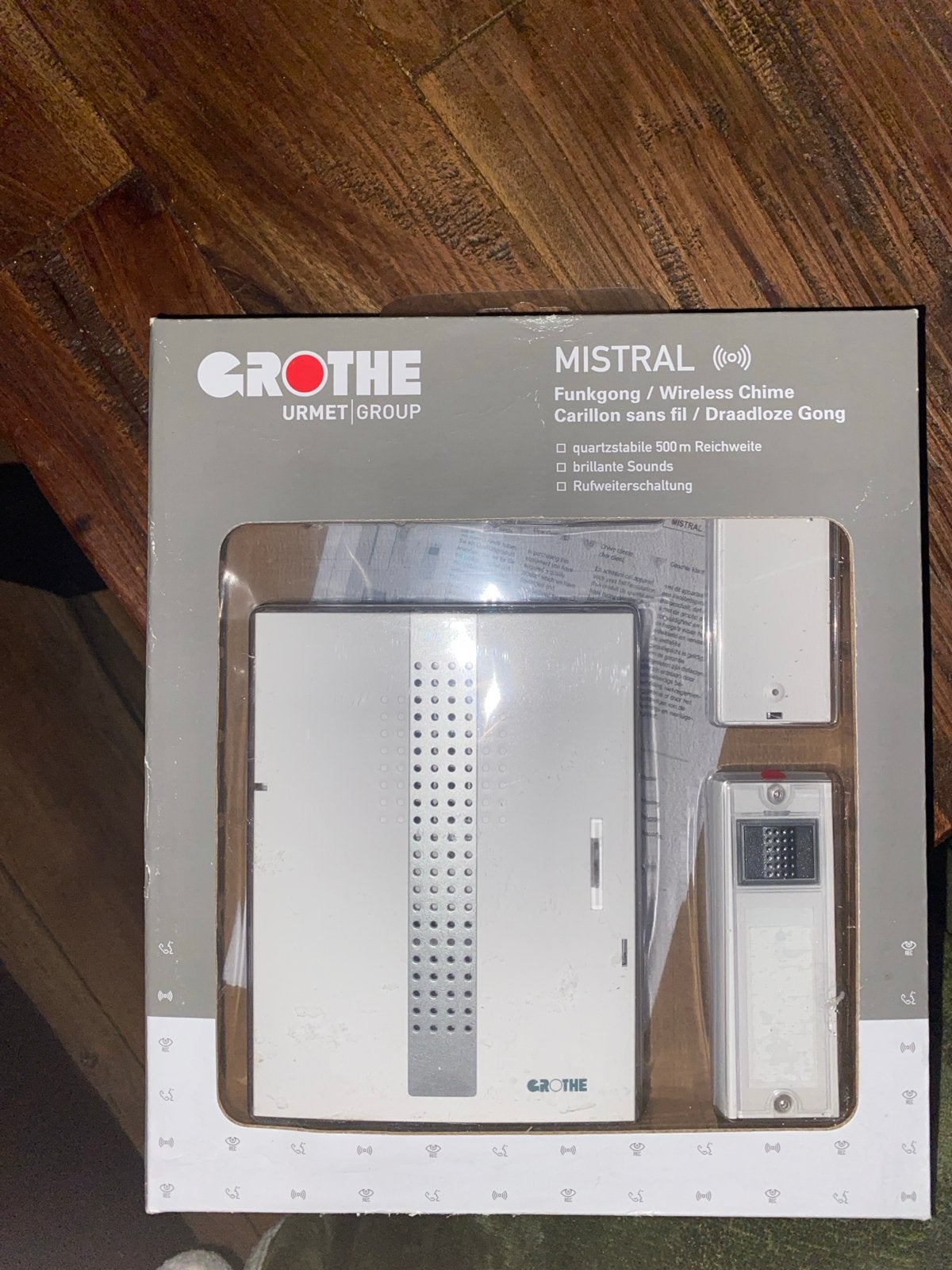 Grothe Mistral 200M Draadloze Deurbel / Gong, Ophalen of Verzenden, Nieuw, Draadloos