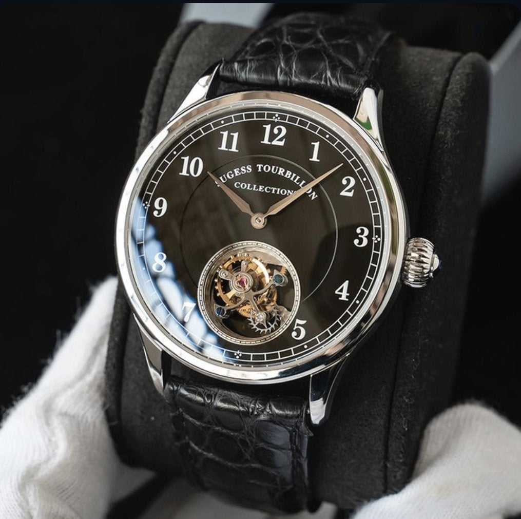 Sugess Tourbillon Master Seagull ST8000 41MM, Overige merken, Leer, Staal, Polshorloge