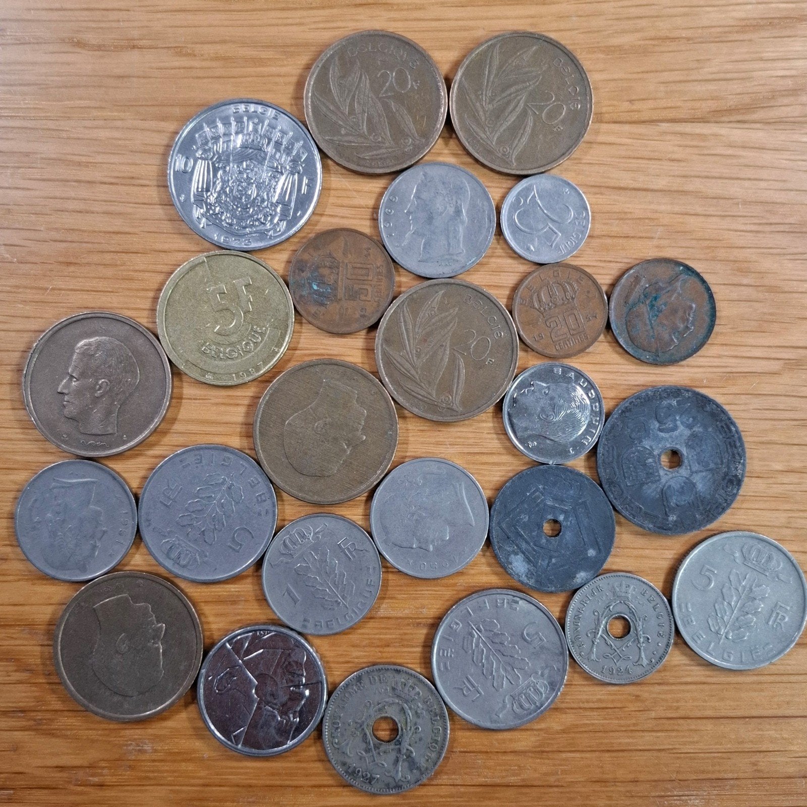 Opruiming België 25 Verschillende munten, Ophalen of Verzenden, België