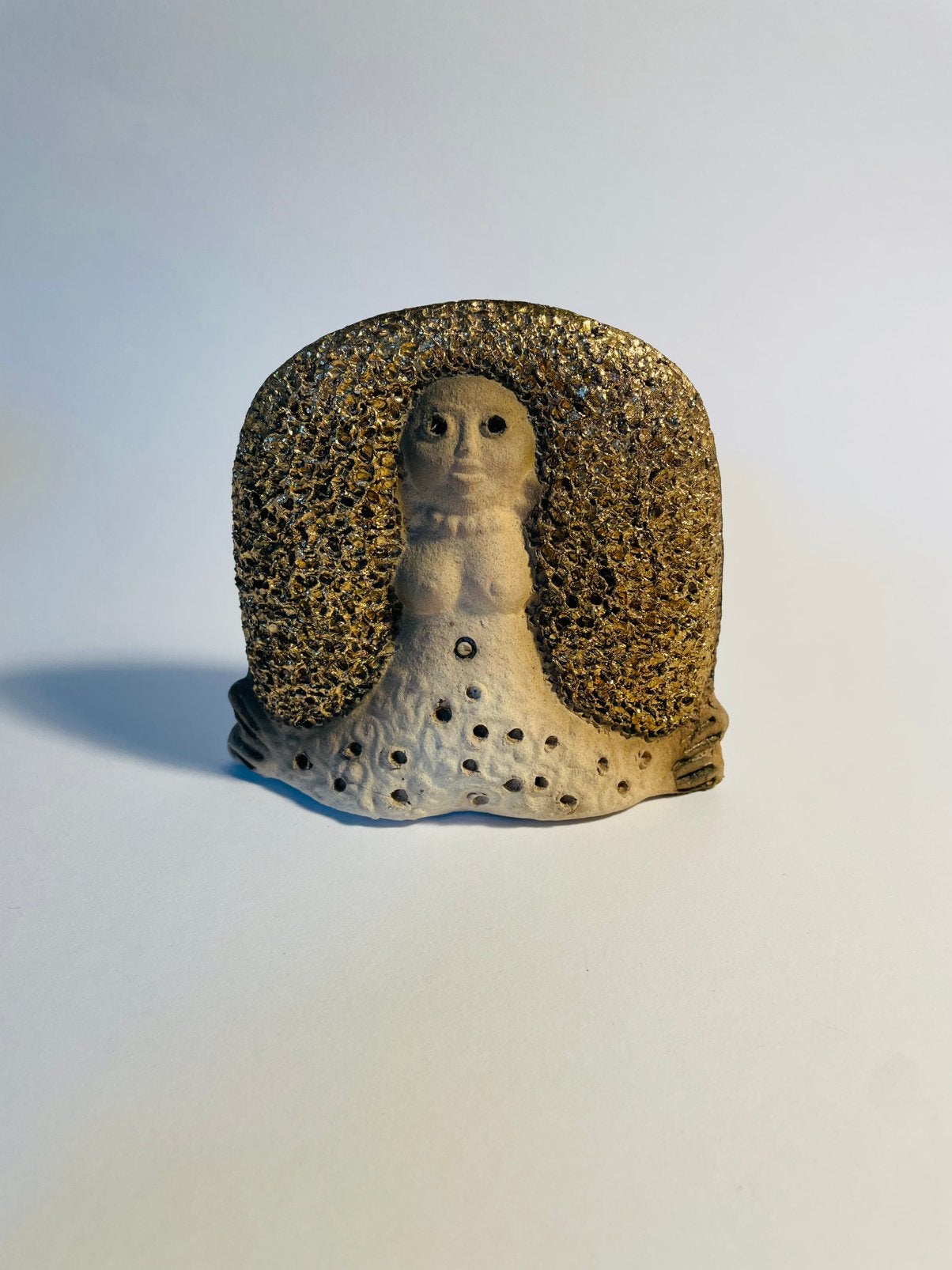 Zeer zeldzaam gesigneerd beeldje, Melusina met gouden haren, Verzamelen, Ophalen of Verzenden, Gebruikt