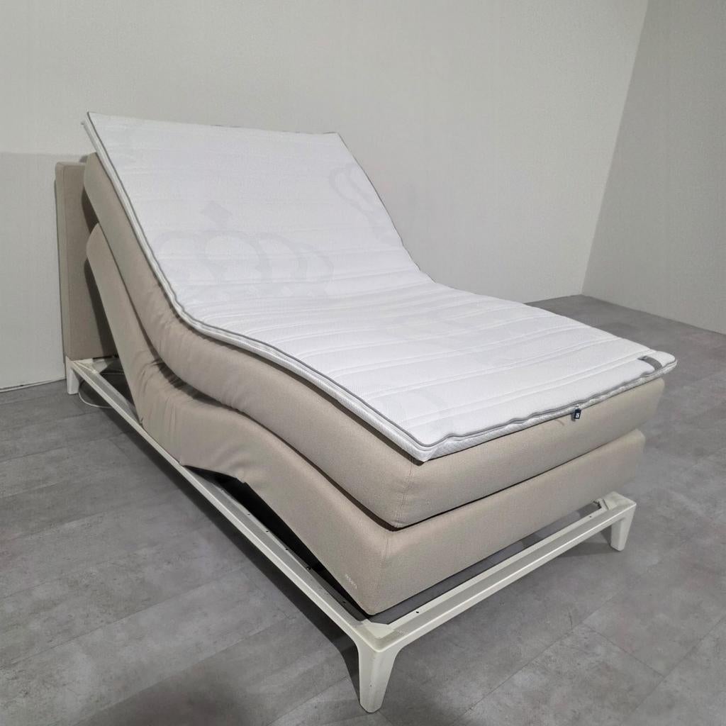 Auping Criade Elektrisch Boxspring 120x200, Verstelbaar, Eenpersoons, ., Ophalen of Verzenden