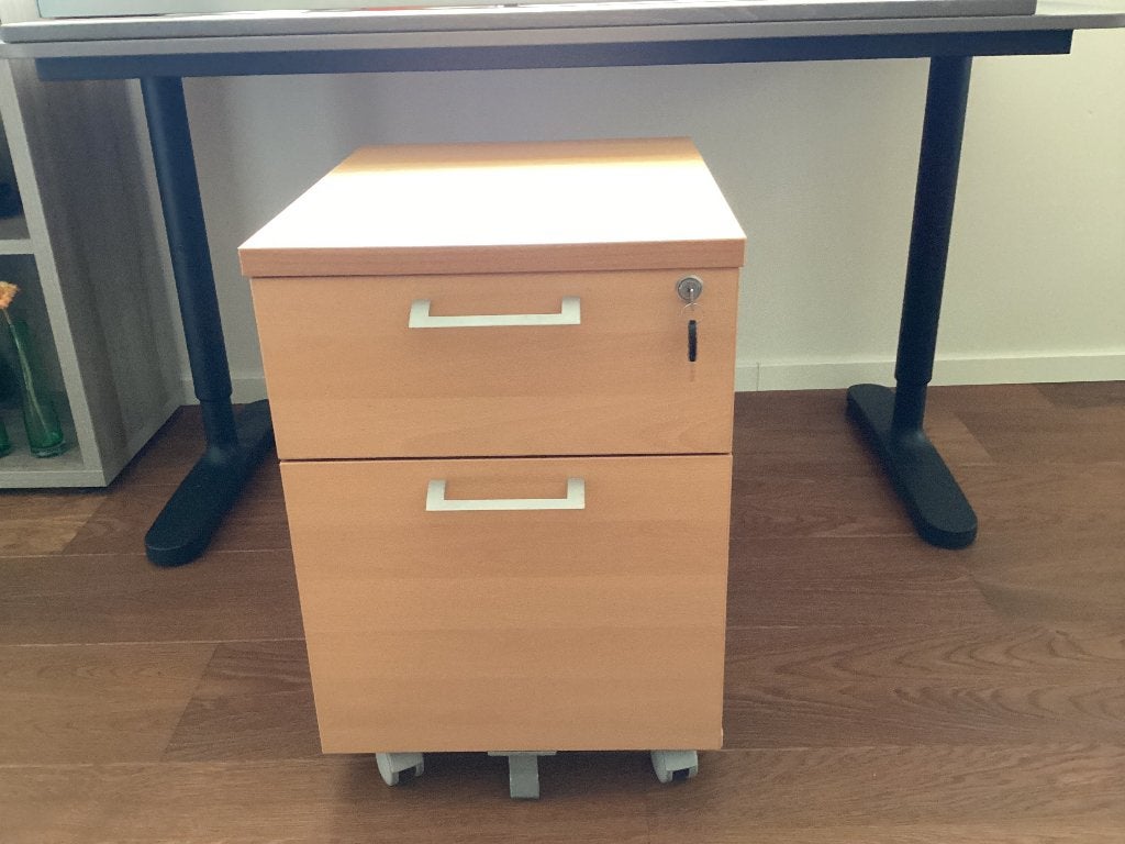 Bureau ladenblok, Ophalen, Minder dan 50 cm, Gebruikt, 1 of 2 laden