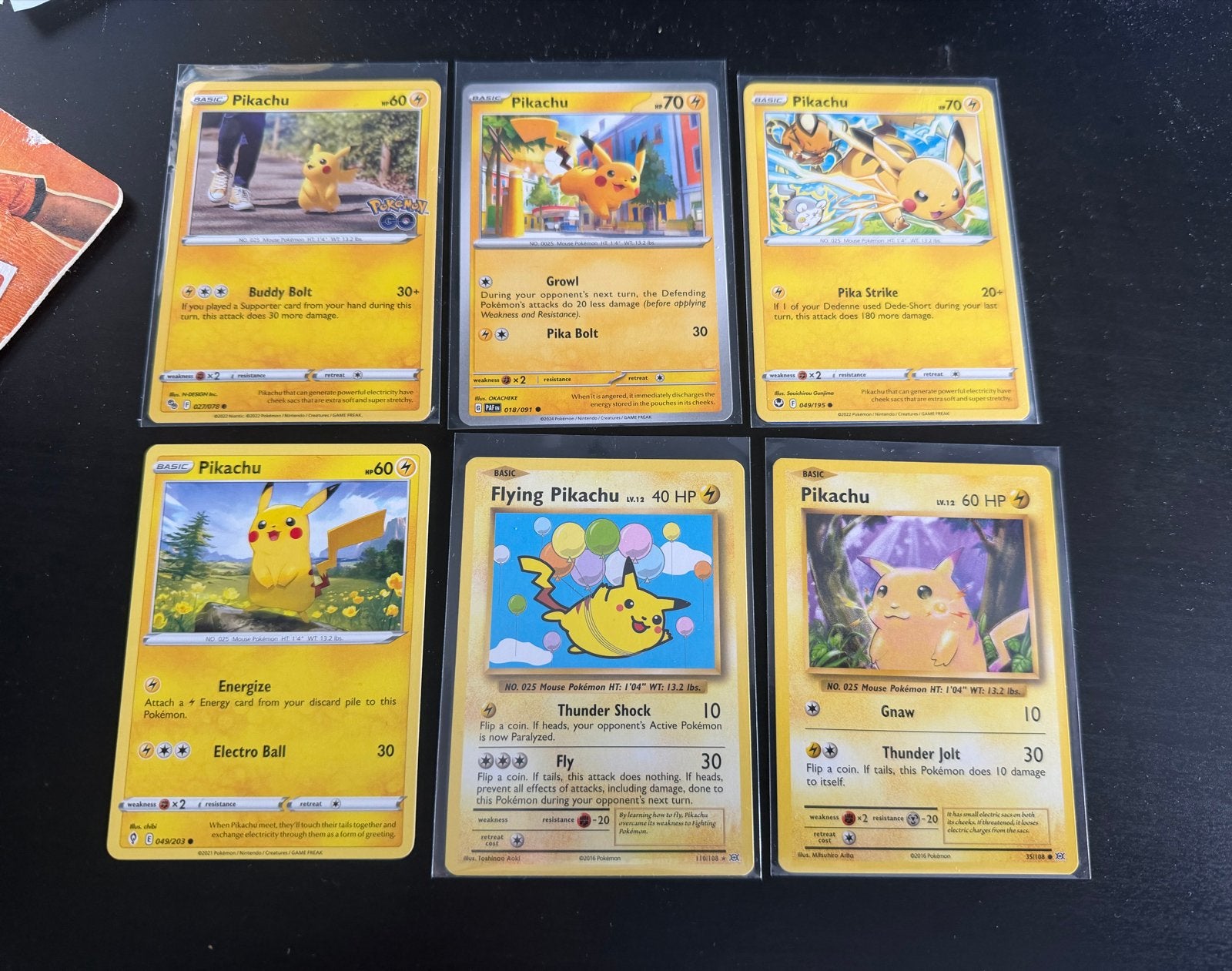 Pikachu Kaartenset – 6 Unieke Verschillende Pikachu Kaarten, Ophalen of Verzenden, Gebruikt, Meerdere kaarten