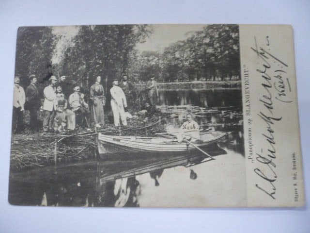 slangevecht buitenplaats met mensen  utrecht gelpen 1904, Verzenden, Voor 1920, Gelopen, Gelderland
