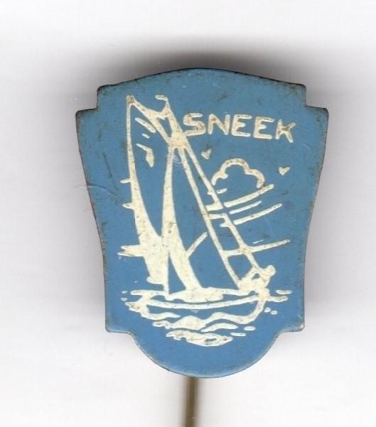 Speldje SNEEK ZEILSCHIP BOTTER BLAUW (A5), Ophalen of Verzenden, Gebruikt, Overige onderwerpen
