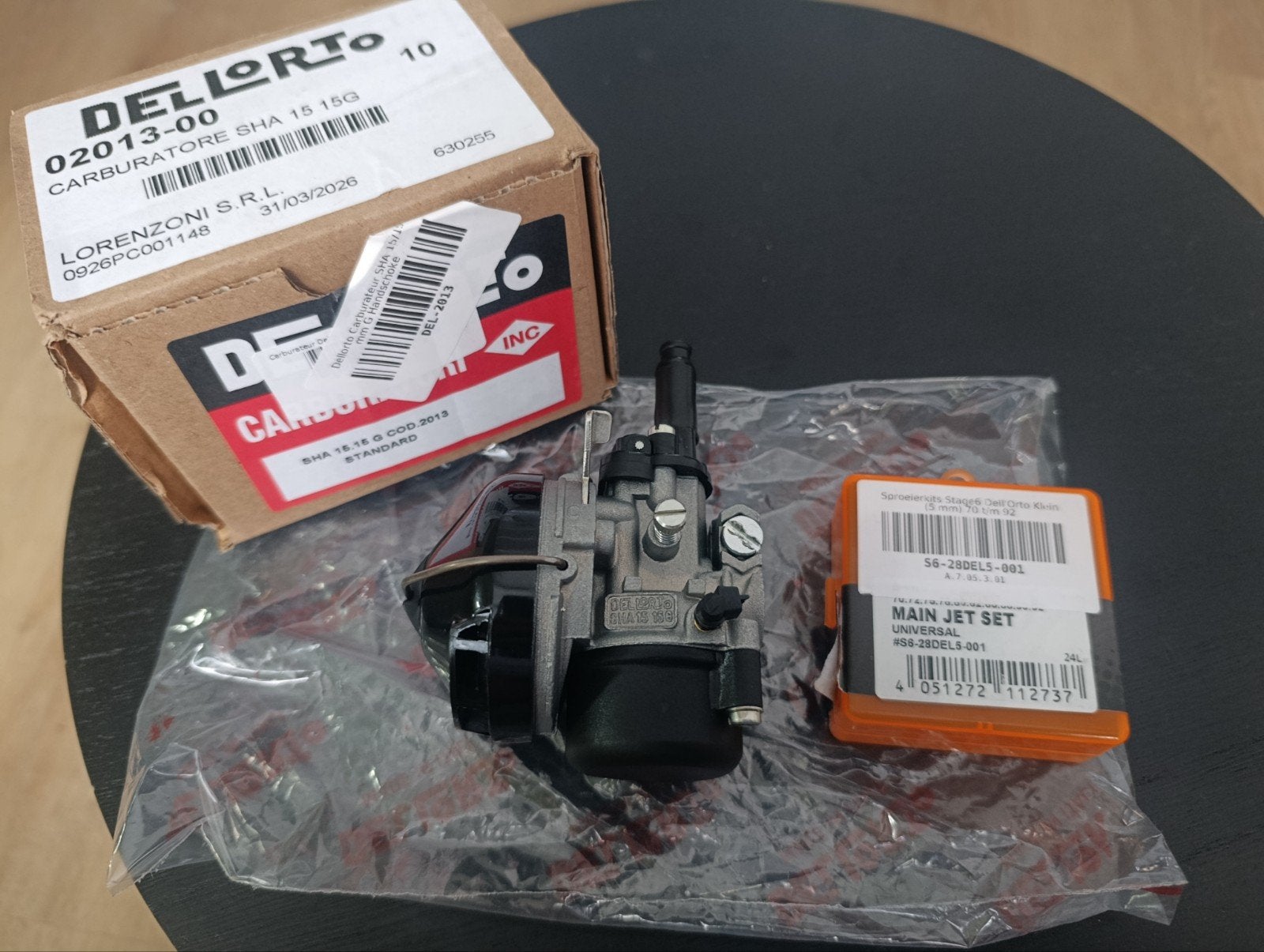 Dellorto sha 15/15G incl sproeiers, Ophalen of Verzenden, Nieuw, Carburateur, Dellorto