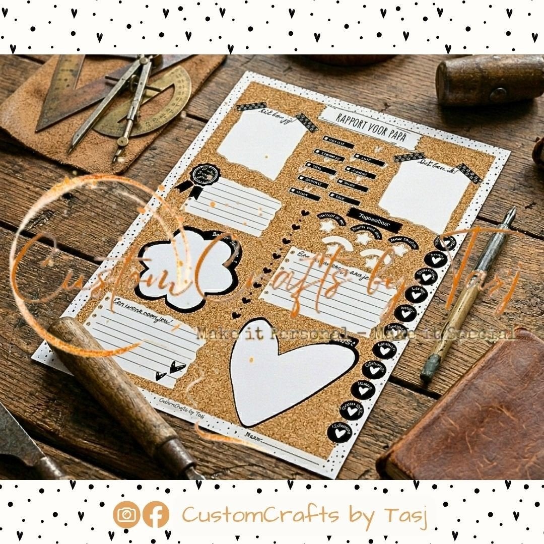 Printable: Rapport voor papa, Ophalen of Verzenden