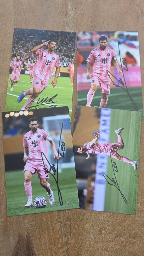 4x Inter Miami + handtekeningen - 3x Messi, Ophalen of Verzenden, Zo goed als nieuw, Buitenlandse clubs, Poster, Plaatje of Sticker
