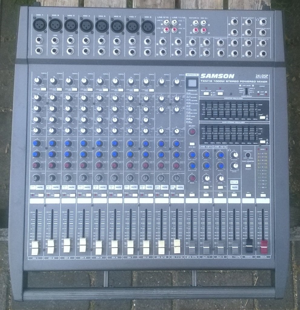 Mengpaneel 2x500 Watt, Samson TXM-16, Muziek en Instrumenten, Mengpanelen, Samson, Ophalen of Verzenden, Zo goed als nieuw, 5 tot 10 kanalen