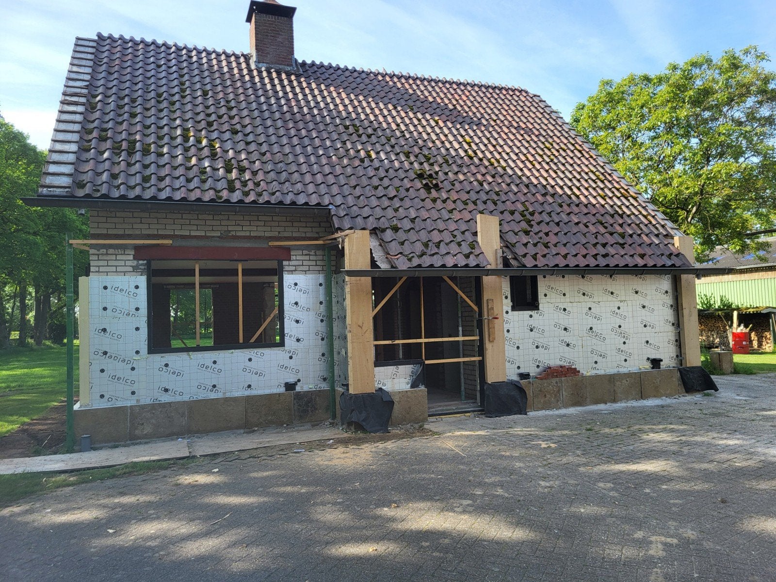 GRATIS !!  Laumans dakpannen, Ophalen, Gebruikt, 15 m² of meer, Dakpannen