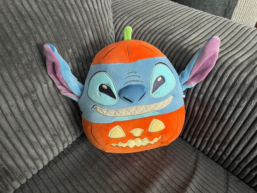 Squishmallows knuffel van Disney Stitch in pompoen Halloween, Ophalen of Verzenden, Zo goed als nieuw