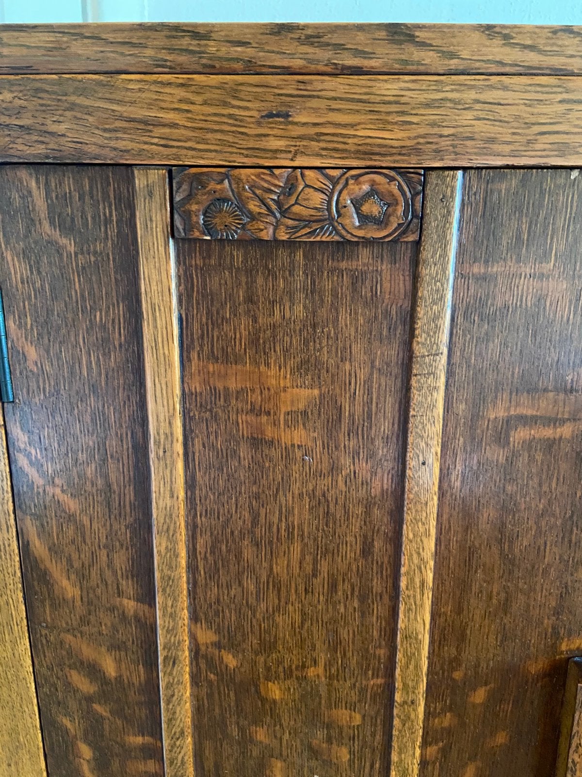 Art Deco kastje televisiemeubel, Ophalen, Eikenhout, Zo goed als nieuw, Minder dan 150 cm