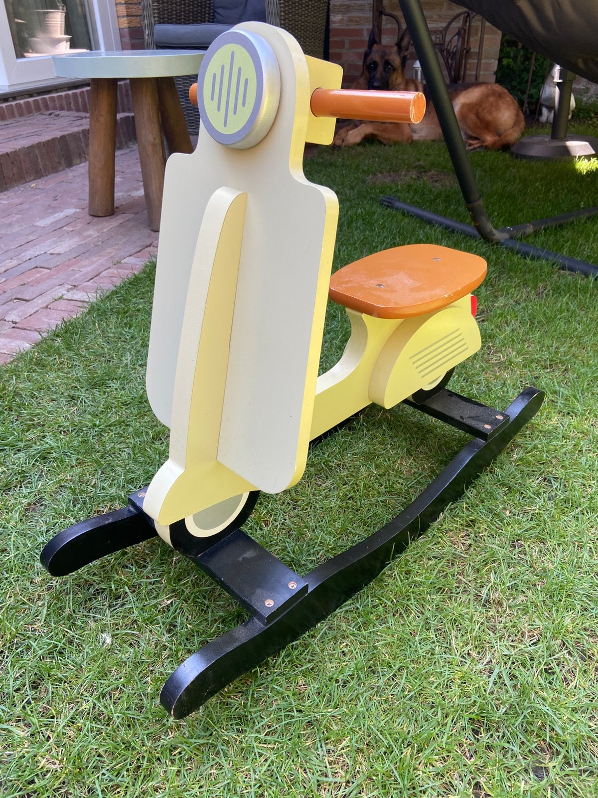 Leuk “hobbelpaard/scooter”, Ophalen, Gebruikt