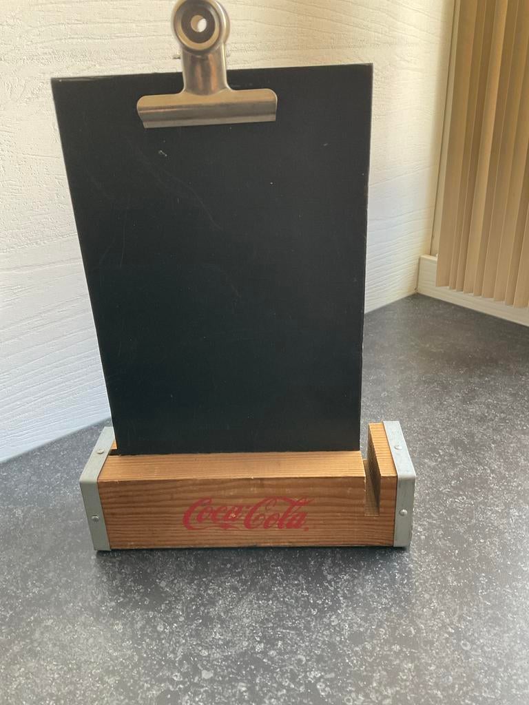 Coca Cola krijtbordjes met klem, Ophalen of Verzenden, Gebruikt, Reclamebord