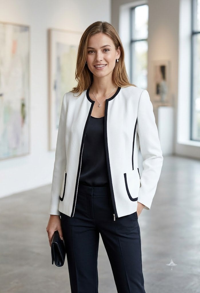 jasje Gerry Weber, Kleding | Dames, Jasjes, Kostuums en Pakken, Verzenden, Wit, Maat 42/44 (L), Zo goed als nieuw