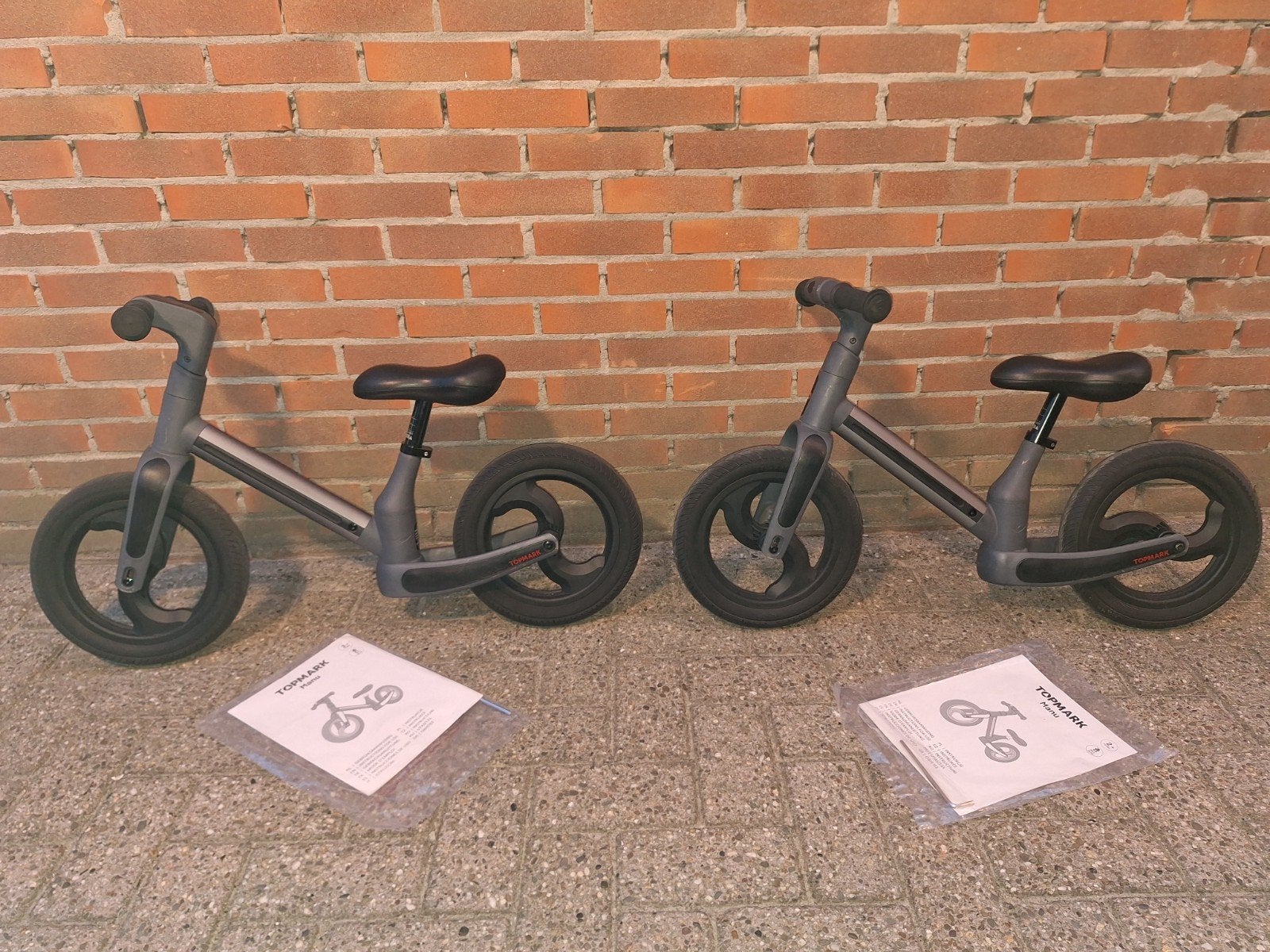 2x Topmark Loopfiets Manu grijs, Ophalen, Zo goed als nieuw, Loopfiets