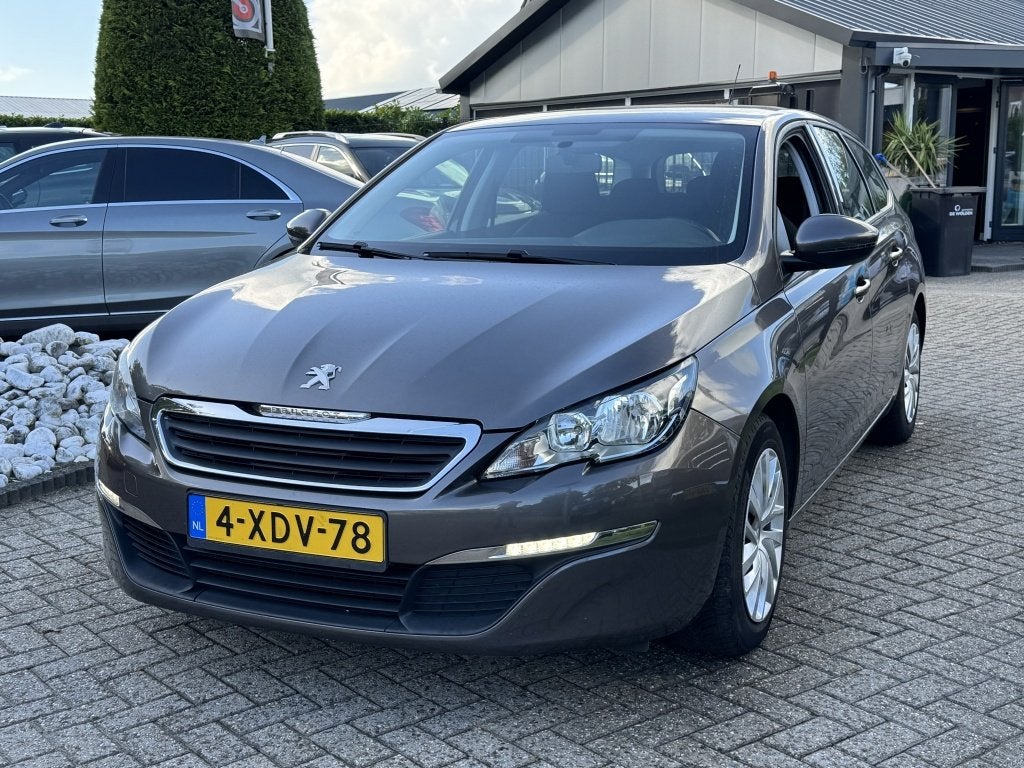 Peugeot 308 SW 1.6 HDI 2014 Station LED Navi Airco Grijs, Auto's, Peugeot, Stof, Gebruikt, 4 cilinders, LED verlichting