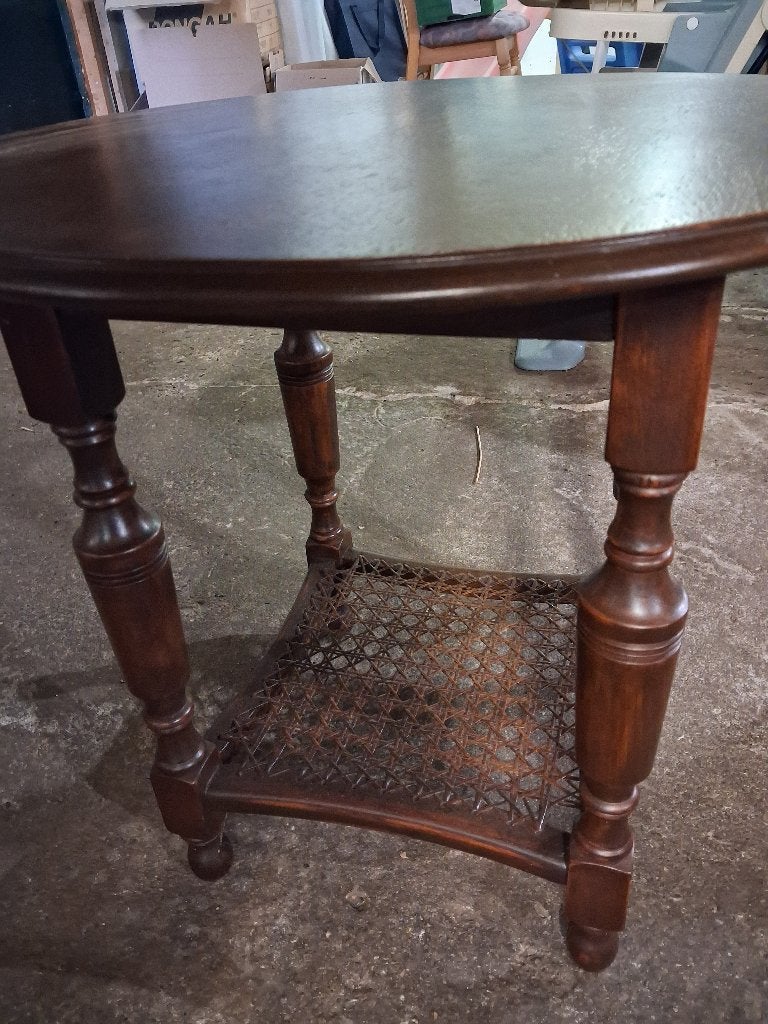 Antiek Bijzet Tafeltje Eiken, Minder dan 55 cm, Gebruikt, Rechthoekig, Ophalen