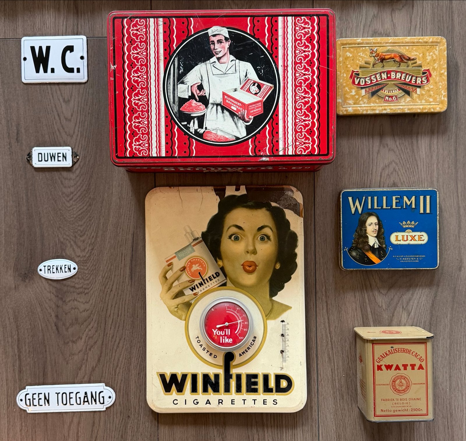 Oude Blikken en Emaille Borden Collectie, Ophalen of Verzenden, Gebruikt, Reclamebord