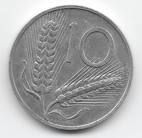 Italië 10 lire 1989 KM# 93, Verzenden, Italië, Losse munt