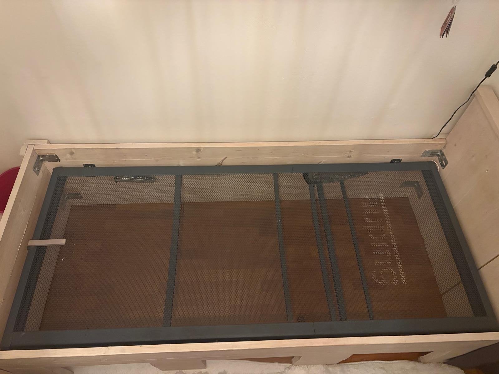 Eenpersoonsbed 90x200 cm met opbergruimte, Huis en Inrichting, Slaapkamer | Bedden, Gebruikt, 90 cm, Eenpersoons, Wit