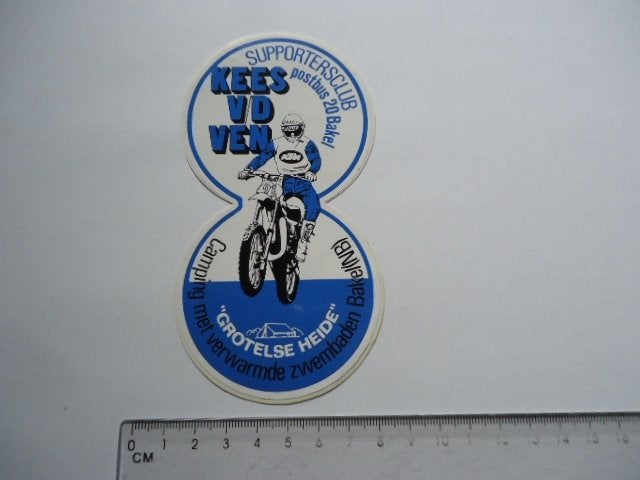 sticker oud KTM MOTORCROSS Bakel Kees vd VEN grotelse heide, Verzenden, Zo goed als nieuw, Bedrijf of Vereniging