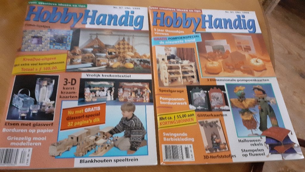 2 x HobbyHandig Tijdschriften - Creatieve Ideeën & Tips, Ophalen of Verzenden, Gelezen, Overige typen