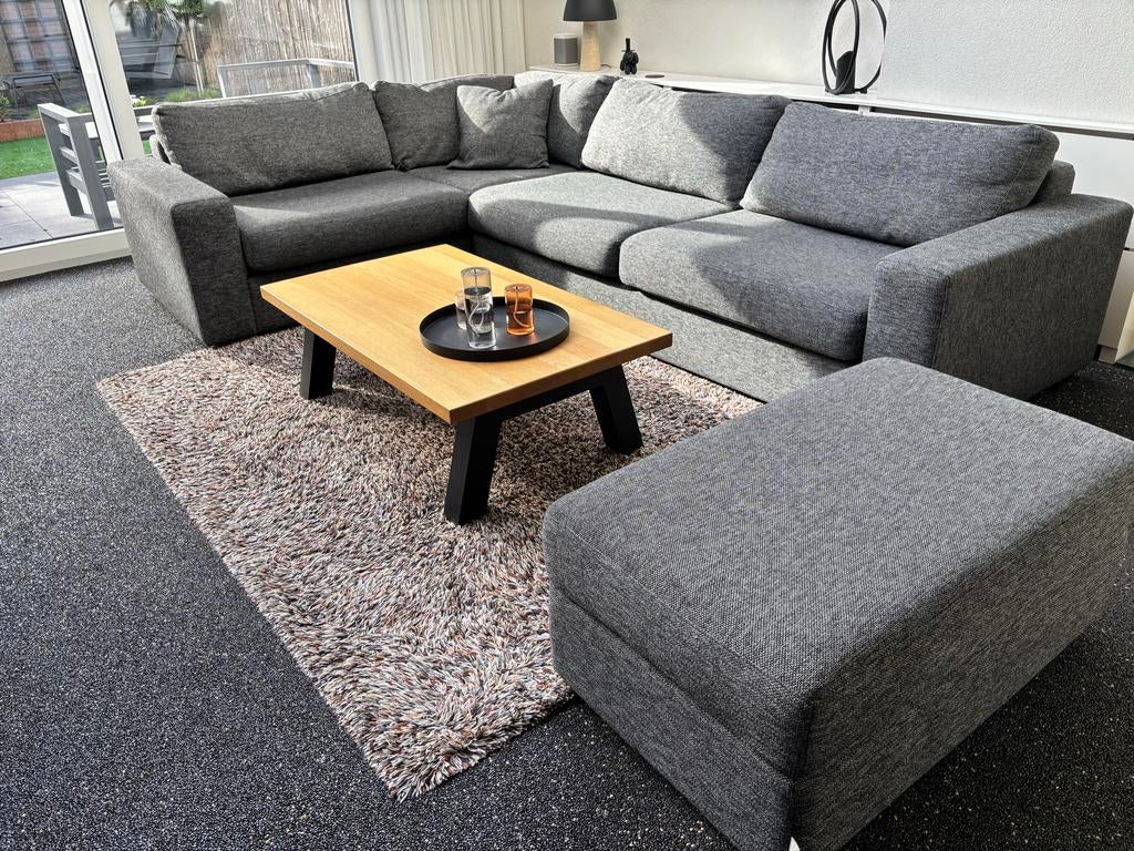 Hoekbank Goossens Lucca - inclusief hocker, Ophalen, 250 tot 300 cm, 100 tot 125 cm, Hoekbank