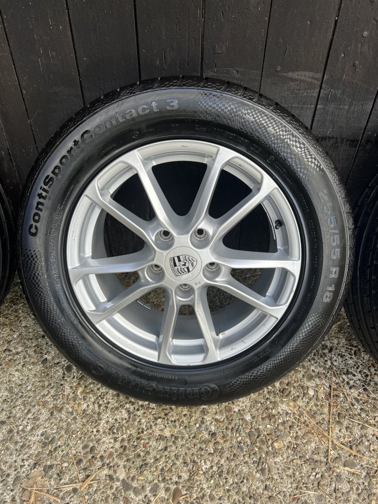 Originele Porsche Cayenne velgen 18” zomer set 5x130 8mm, Niet ingevuld, 18 inch, Gebruikt, 255 mm