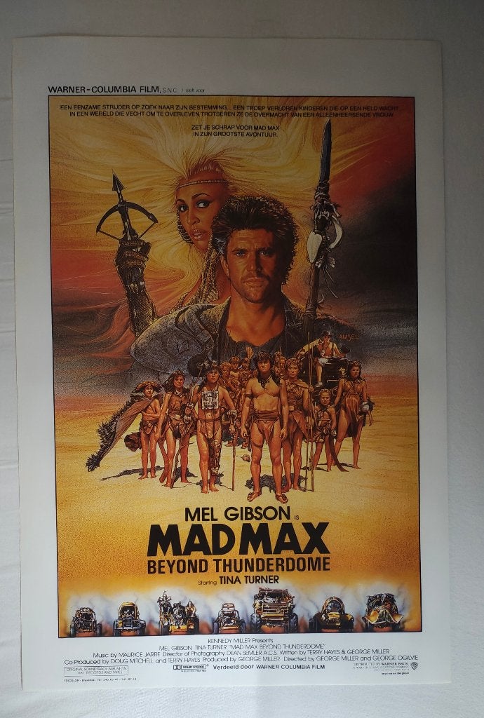 Mad max beyond thunderdome  filmposter, Ophalen, Zo goed als nieuw, A1 t/m A3, Film en Tv