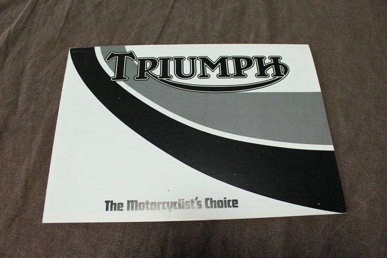 Triumph motorfiets verkoop folder  T140 TR65 TR7T, Motoren, Ophalen of Verzenden, Triumph