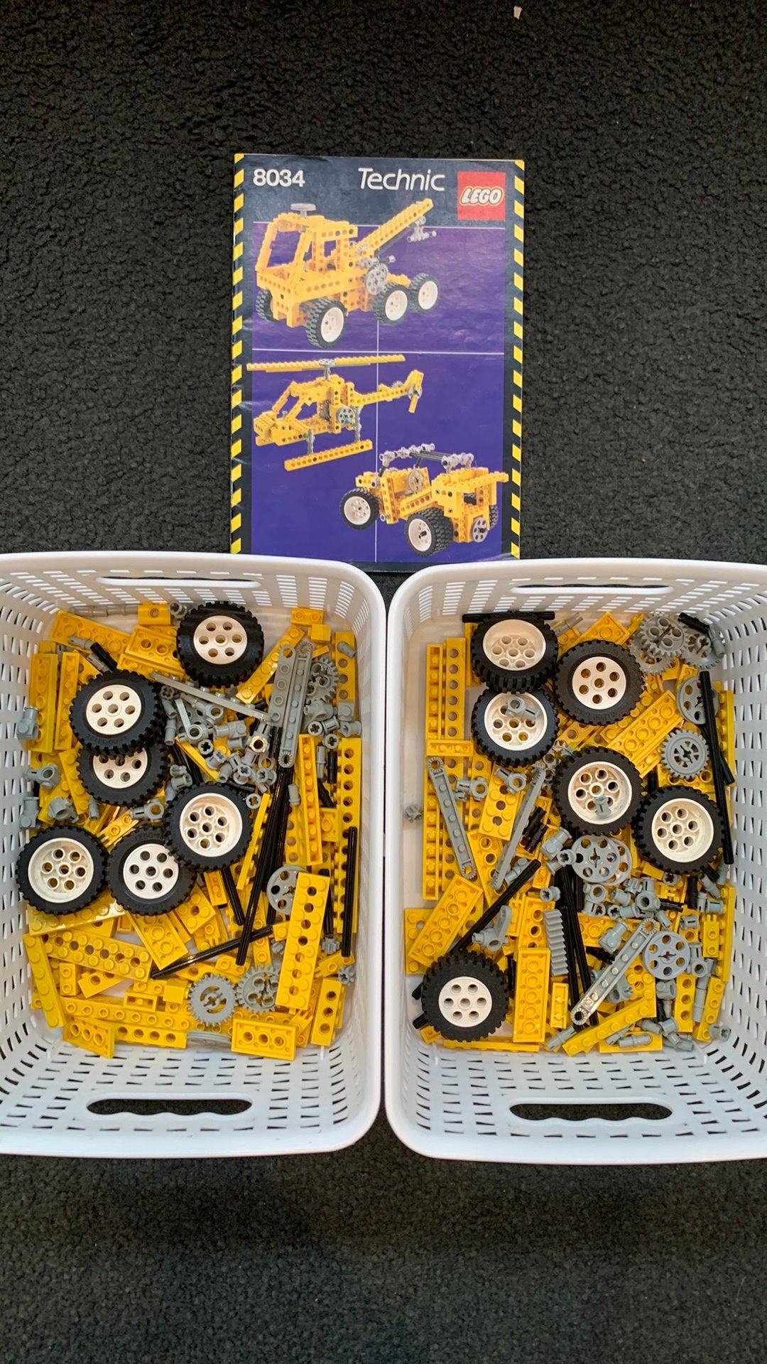 2x Lego Technic 8034 universele set, Gebruikt, Lego, Compleet, Ophalen of Verzenden