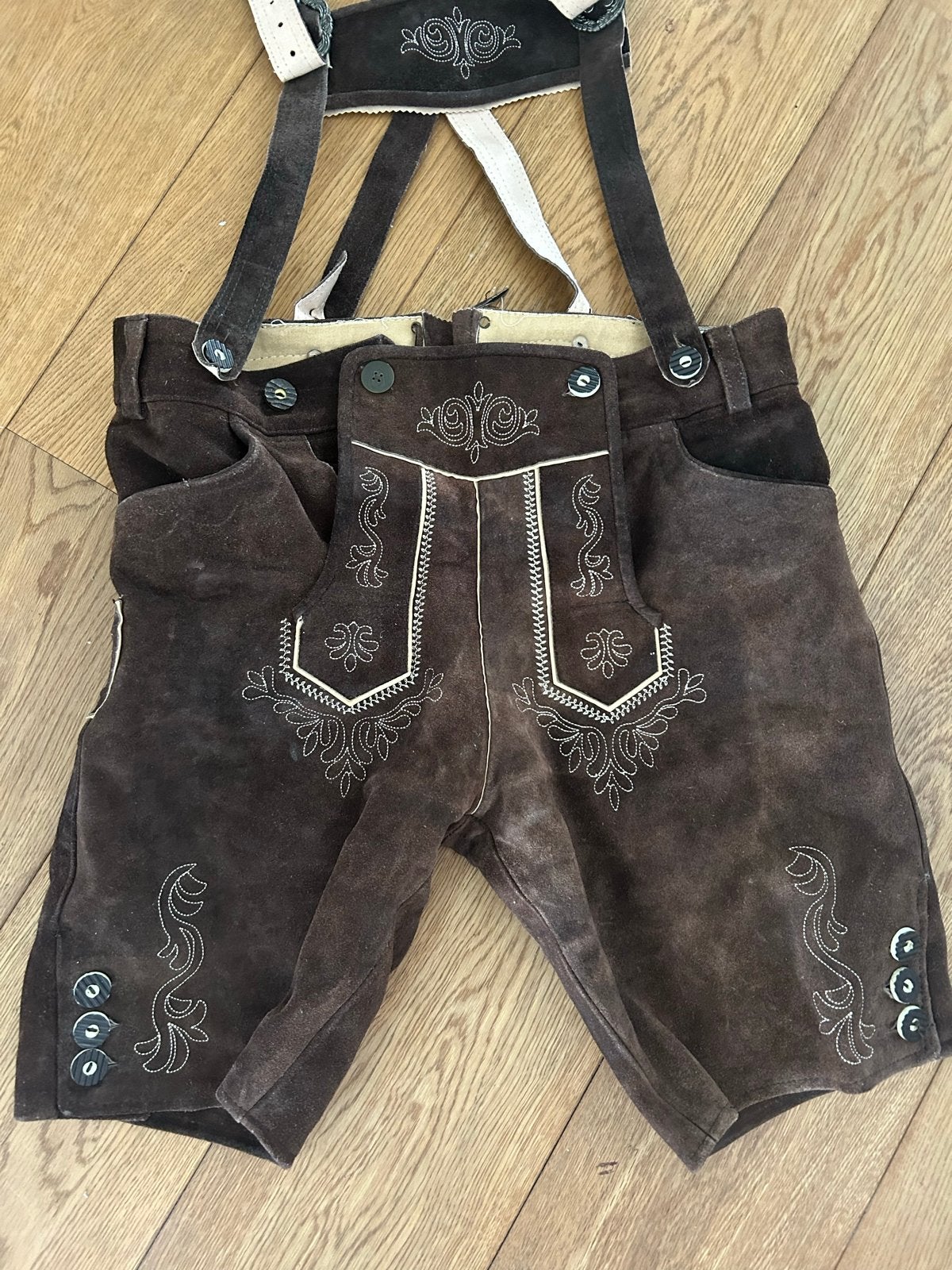 Lederhose van echt leer, maat 50, Ophalen, Gedragen, Overige maten, Bruin