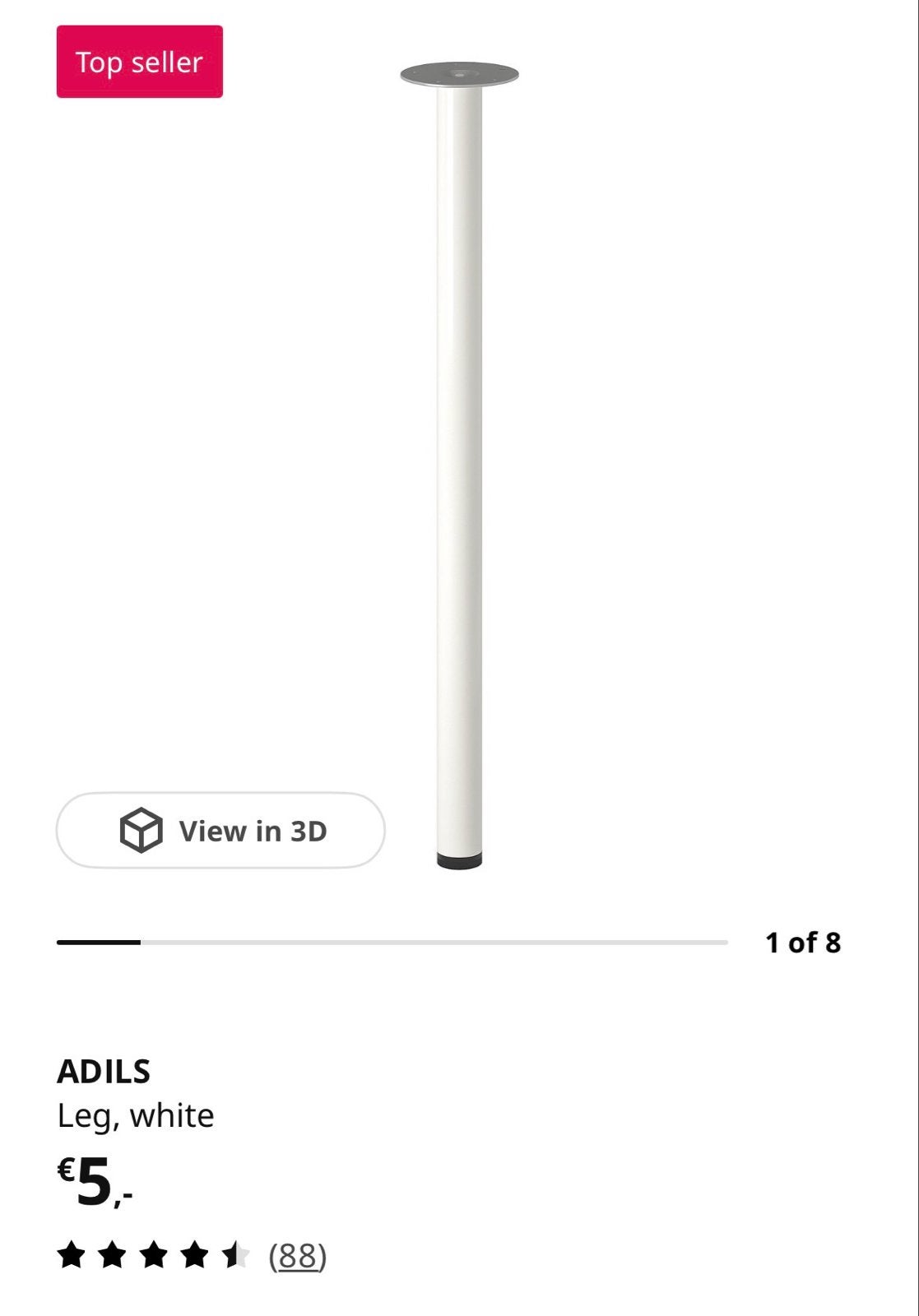 Witte tafelpoten - Gratis ophalen in Hoofddorp, Ophalen, Tafelpoot, Gebruikt, 50 tot 100 cm