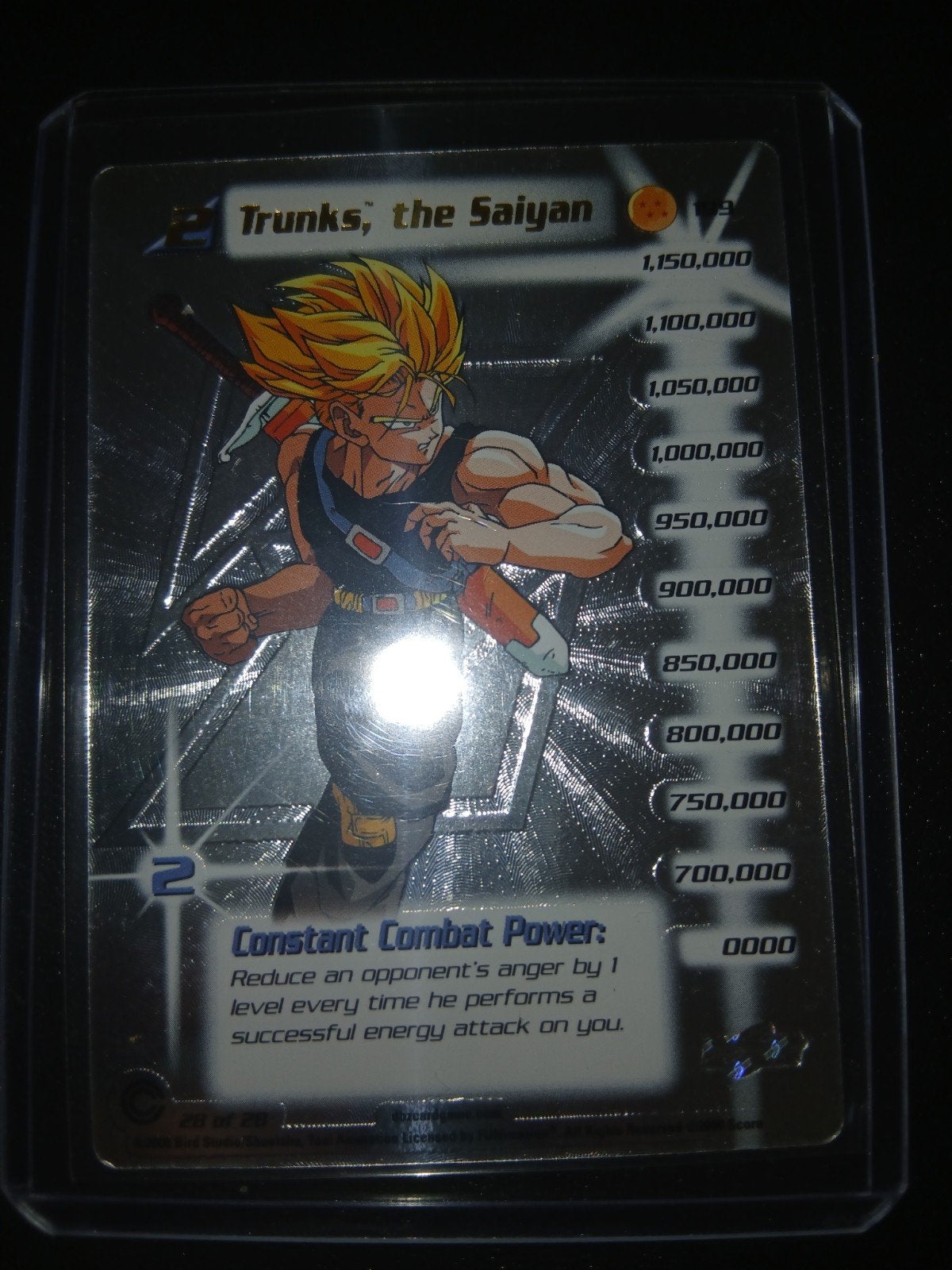 Dragon Ball Z TCG - Trunks, the Saiyan (Foil), Ophalen of Verzenden, Zo goed als nieuw, Losse kaart, Foil