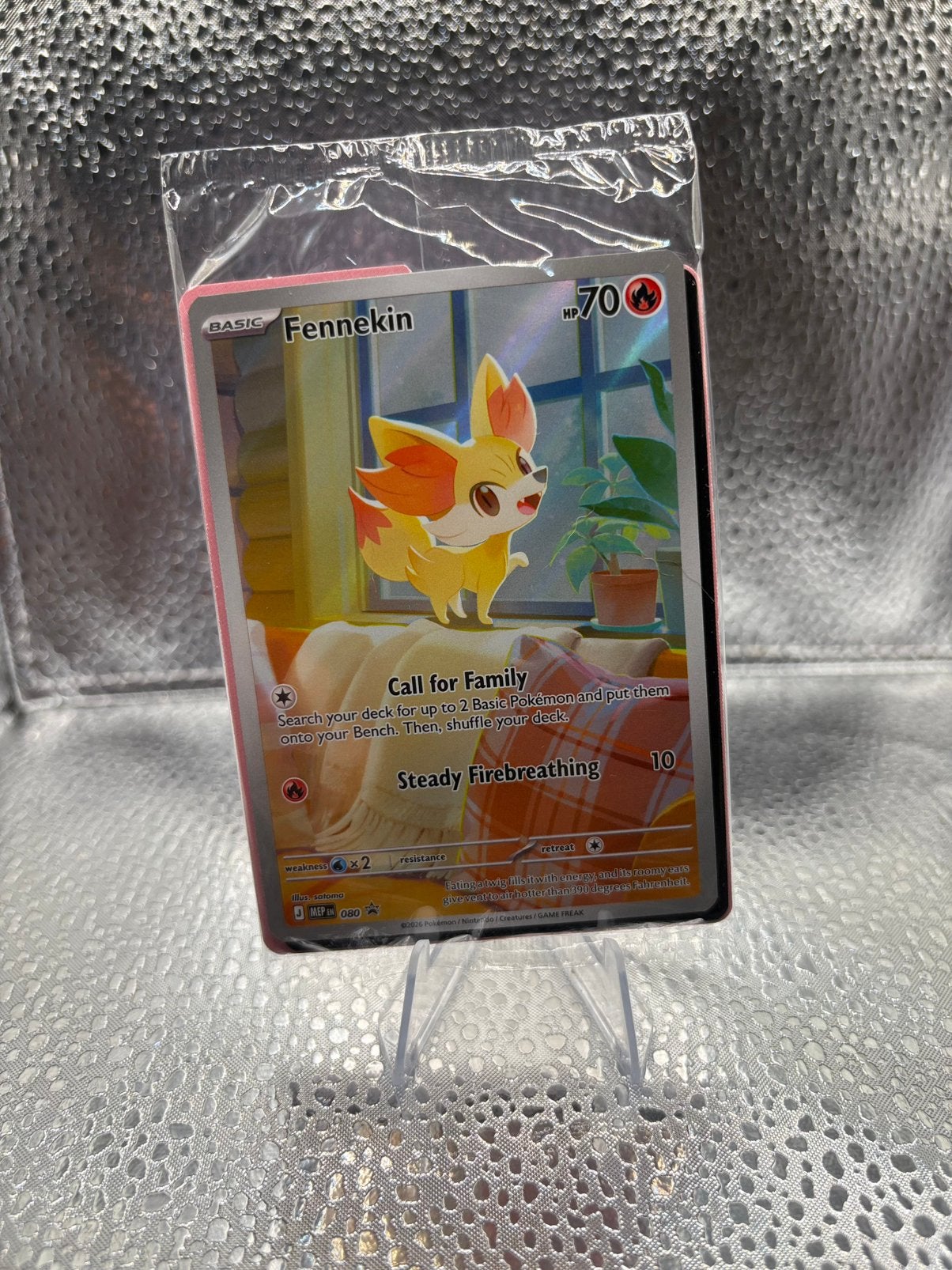 Fennekin (MEP 080) MEP Black Star Promos - Singles, Ophalen of Verzenden, Nieuw, Losse kaart, Foil