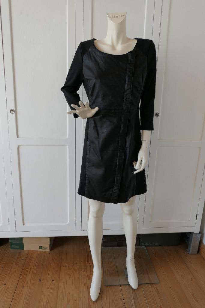 * Zwarte Leren Jurk / Mantel - Mart Visser * Mt 38 * Nieuw *, Kleding | Dames, Maat 38/40 (M), Mart Visser, Zwart, Nieuw
