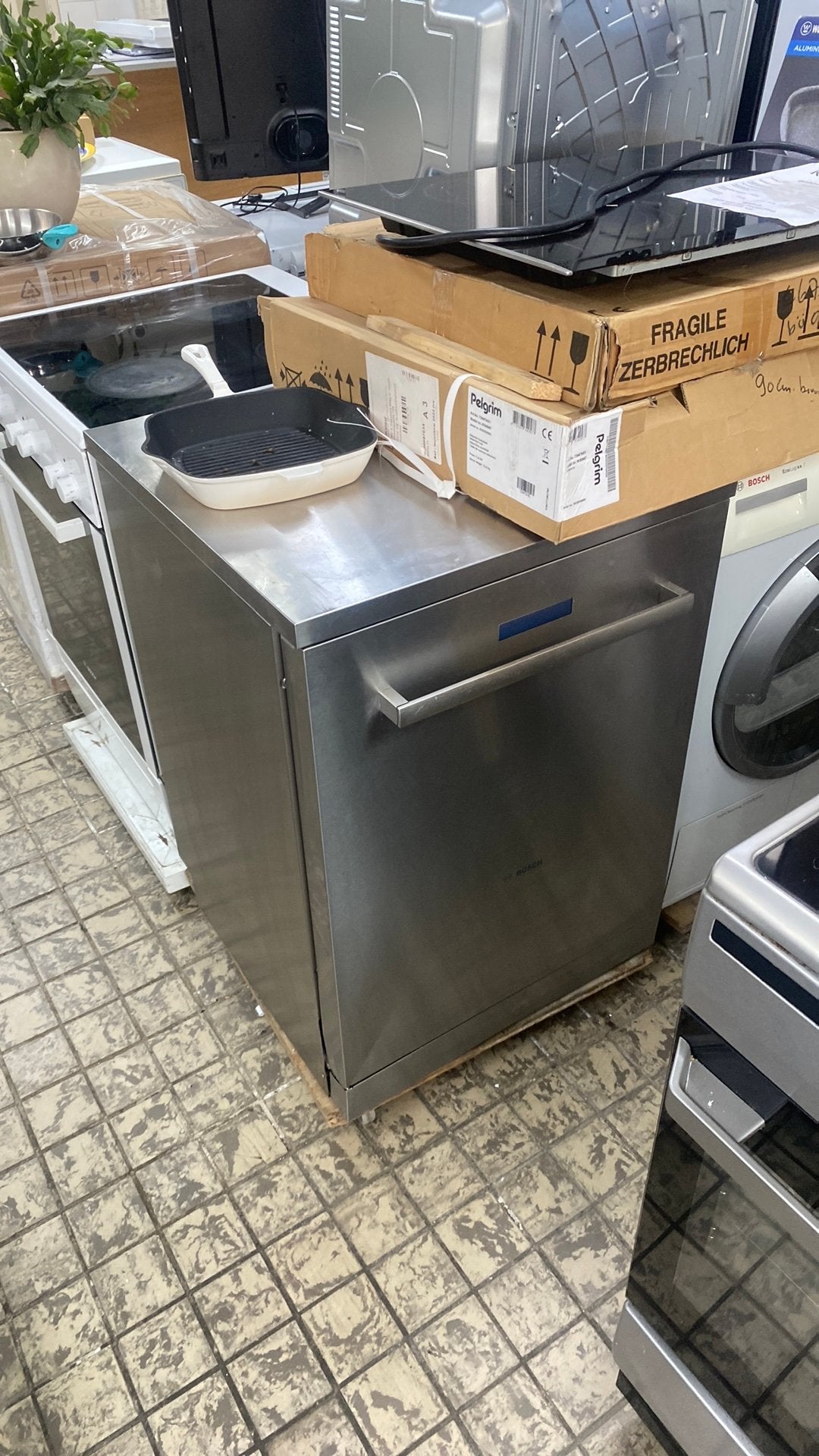Vaatwasmachine Siemens zwart, Ophalen of Verzenden, Zo goed als nieuw, Zwart, Metaal