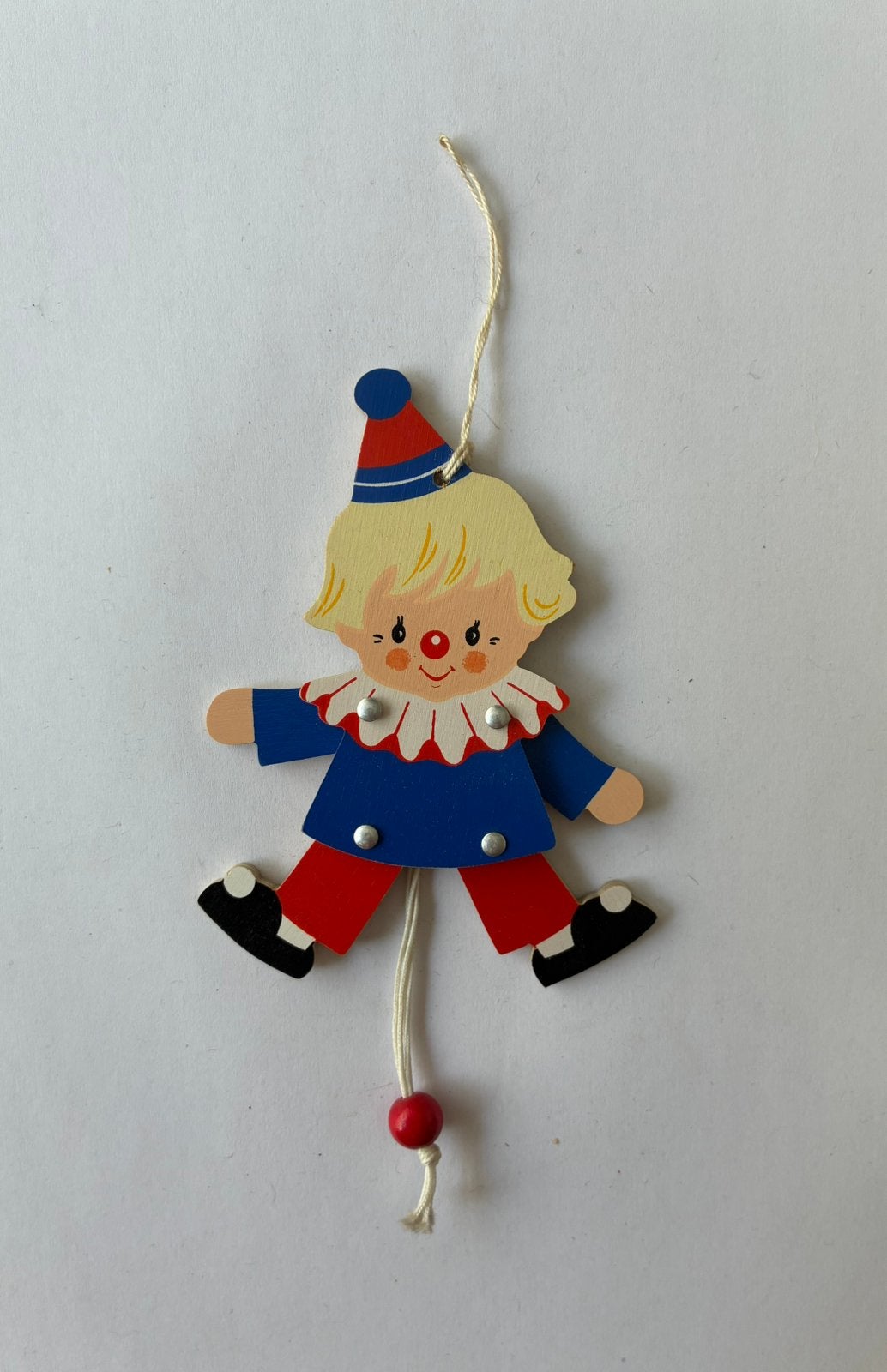 Trekpop clown jongetje Gruner witkop Germany, Gebruikt, Ophalen of Verzenden, Duw- of Trekspeelgoed, Nvt