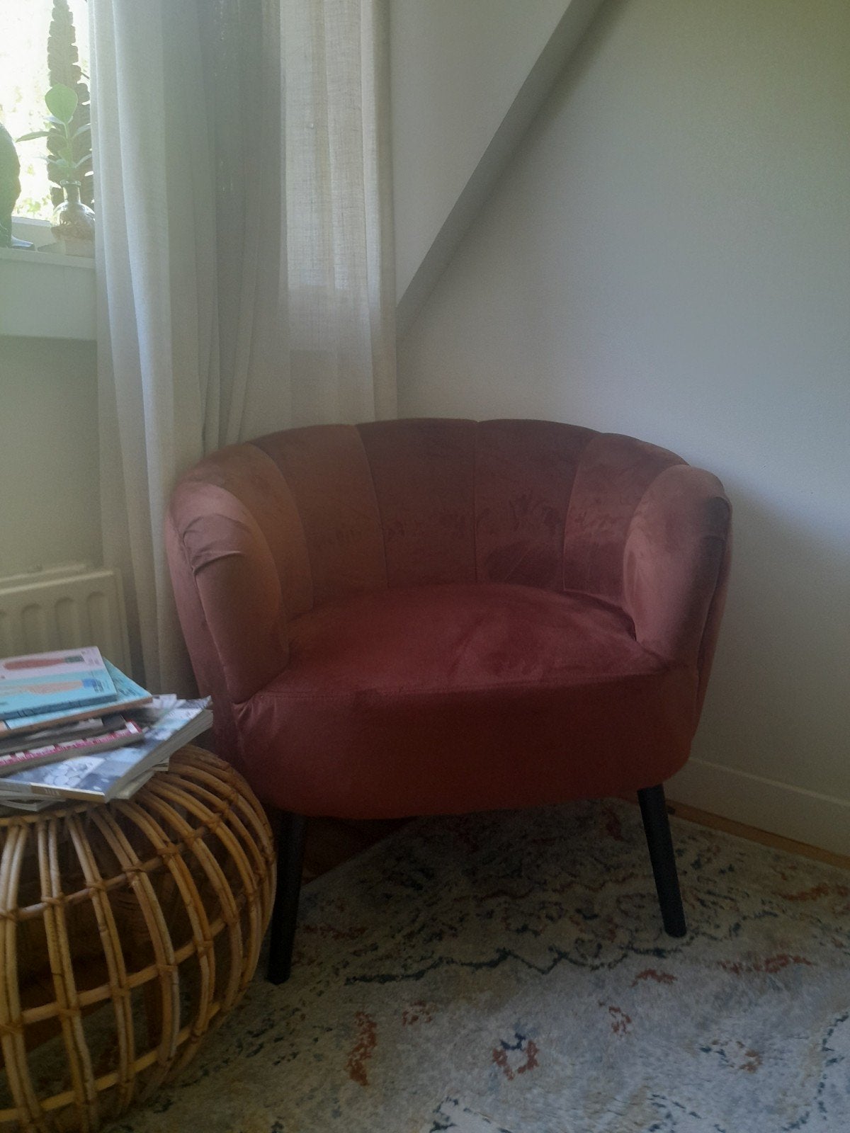 Comfortabele terra fauteuil - Zo goed als nieuw, Huis en Inrichting, Fauteuils, Ophalen, Minder dan 75 cm, Zo goed als nieuw, Modern, comfortabel
