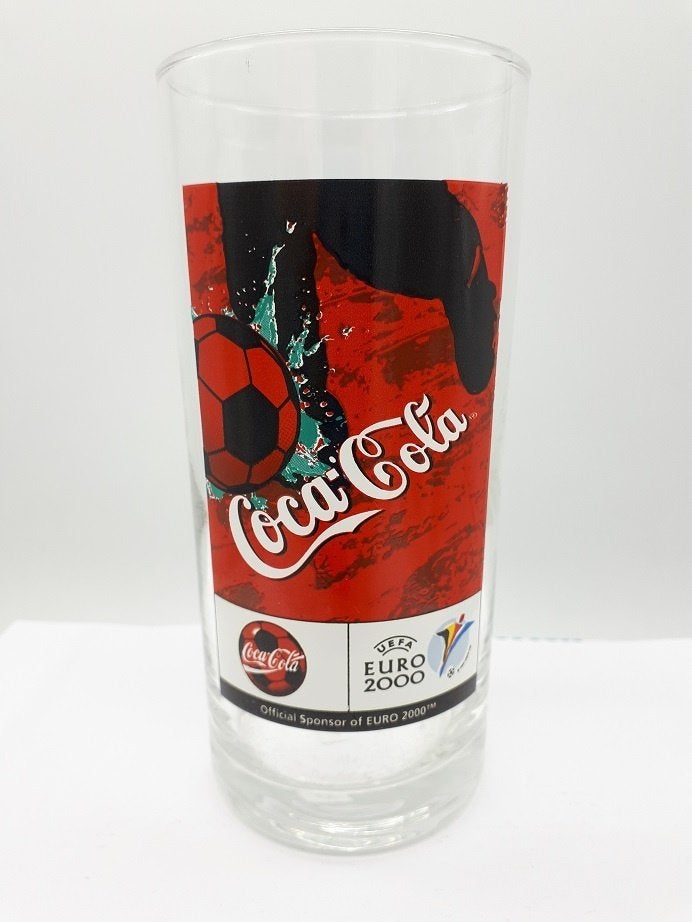 Coca-Cola Glas UEFA EURO 2000 met speelschema, Ophalen of Verzenden, Zo goed als nieuw, Gebruiksvoorwerp