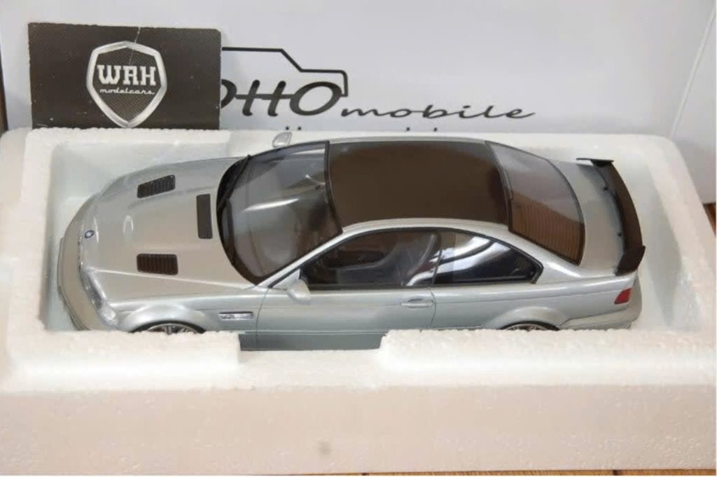 1:18 BMW M3 E46 GTR STREET silver Otto mobile OT1128 WRH, Verzenden, Zo goed als nieuw, Auto, OttOMobile